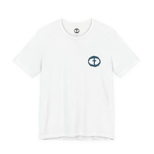 Waves and Palm Trees Men's Cotton Lightweight Tee - White
