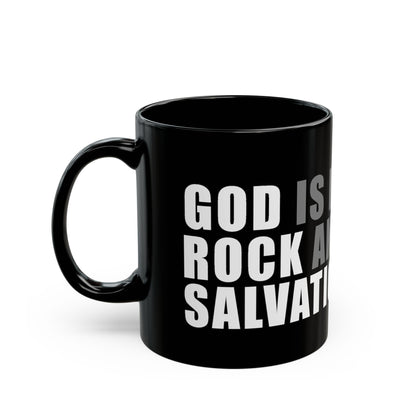 Black Rock and Salvation 11oz Mug with Grey and White Graphic