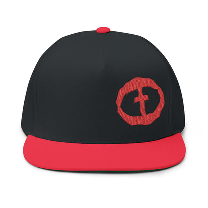 Flat Bill Snapback Cap - Offset Red Rock and Salvation