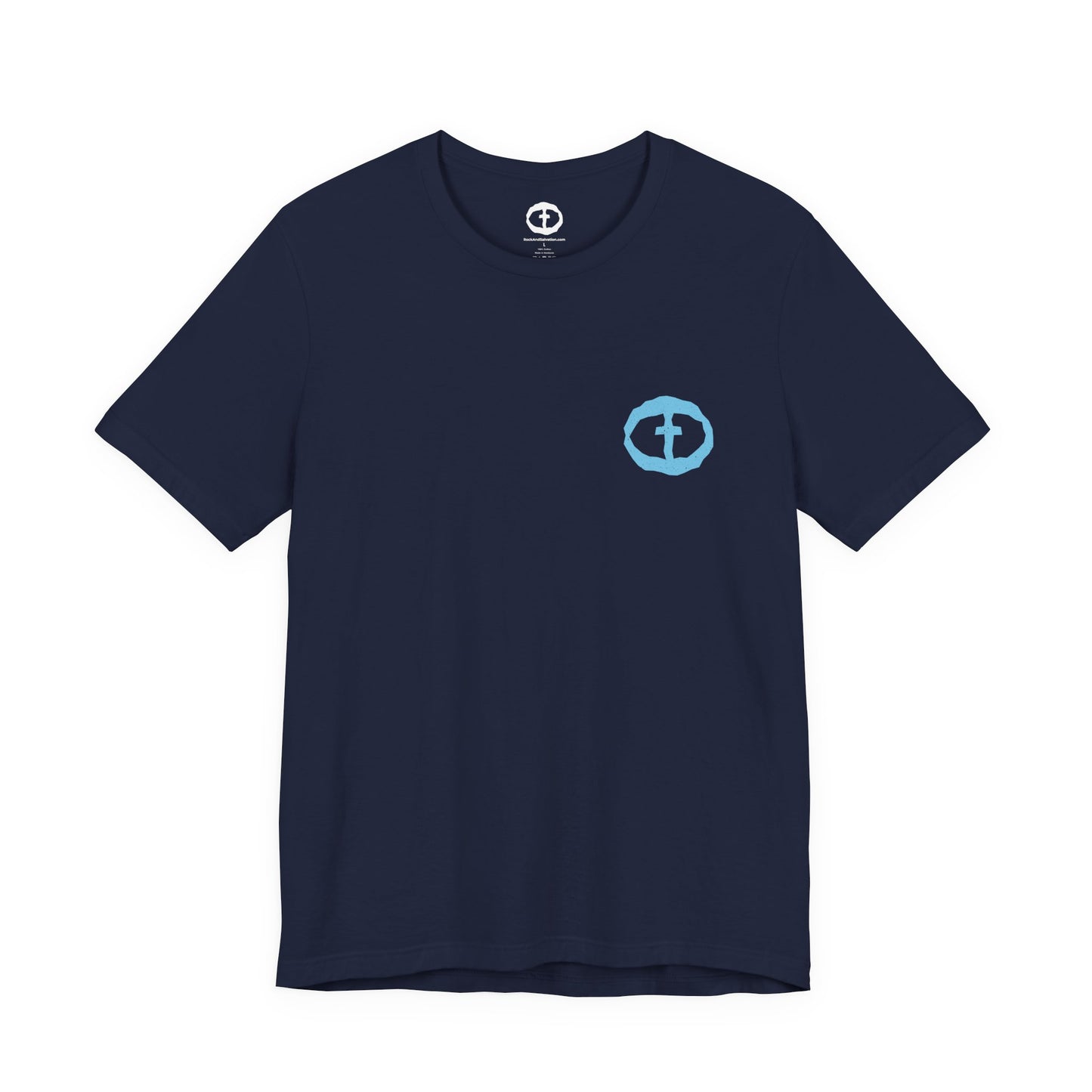 Waves and Palm Trees Men's Cotton Lightweight Tee - Navy