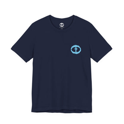 Waves and Palm Trees Men's Cotton Lightweight Tee - Navy