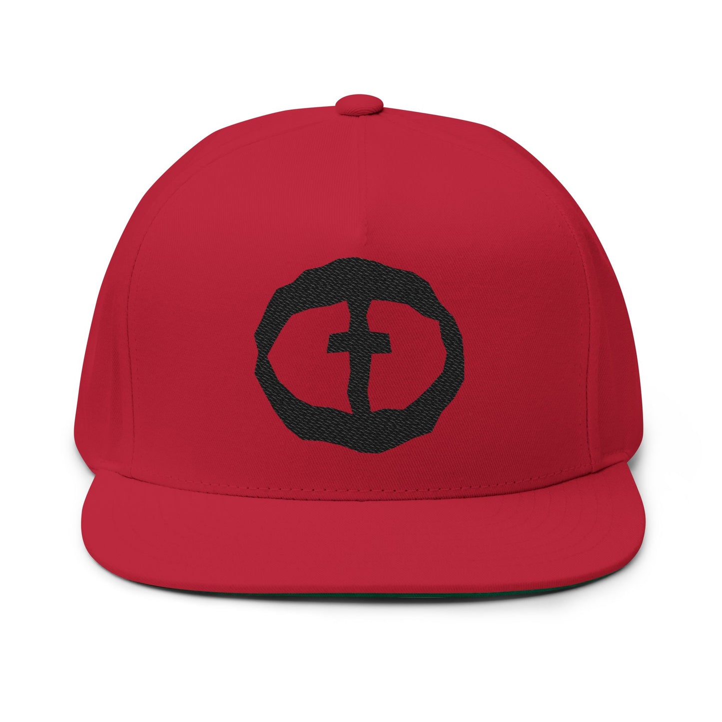 Flat Bill Snapback Cap - Red | Rock and Salvation