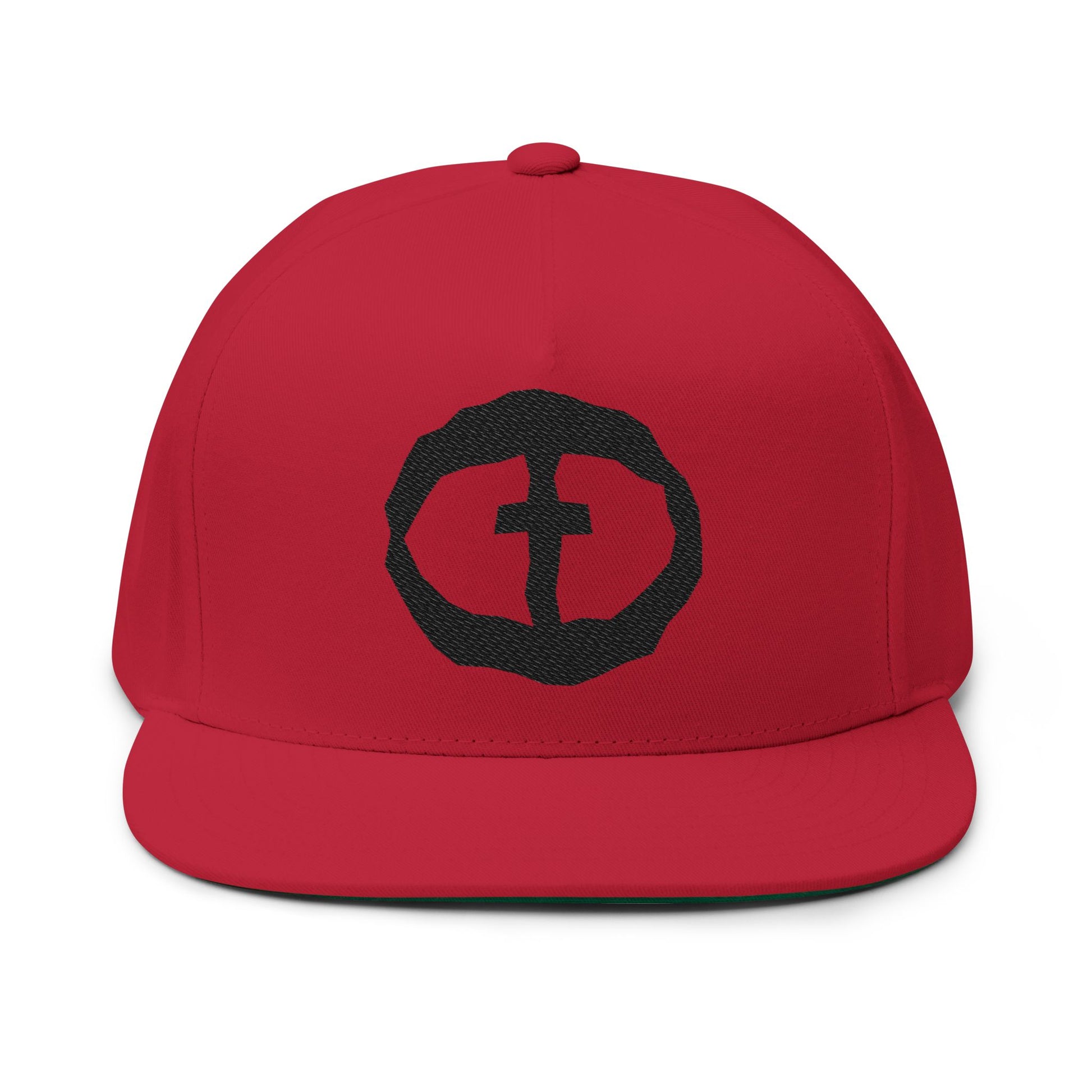 Flat Bill Snapback Cap - Red | Rock and Salvation