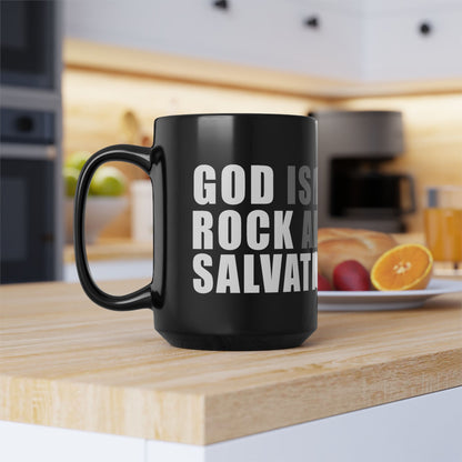 Black Rock and Salvation 15oz Mug with Grey and White Graphic