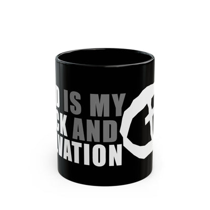 Black Rock and Salvation 11oz Mug with Grey and White Graphic