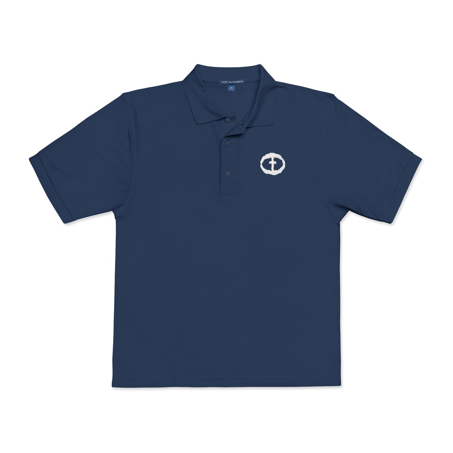 Port Authority White Embroidered Rock and Salvation Polo Shirt