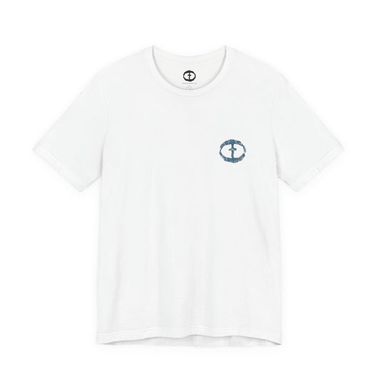 Summer Vibe Waves Men's Cotton Lightweight Tee - White