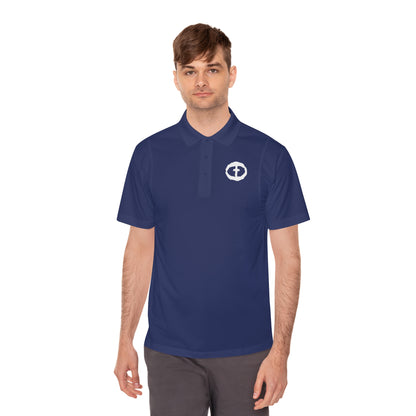 Lightweight Polo with White Rock and Salvation Print