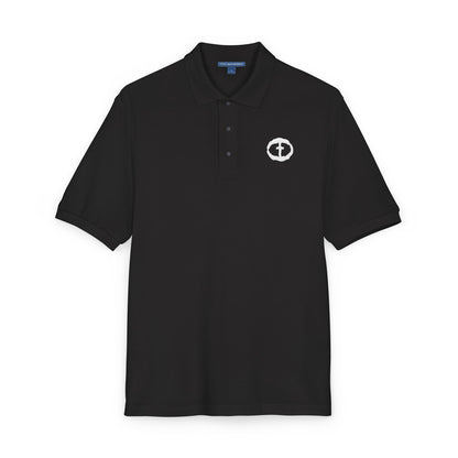 Port Authority White Embroidered Rock and Salvation Polo Shirt