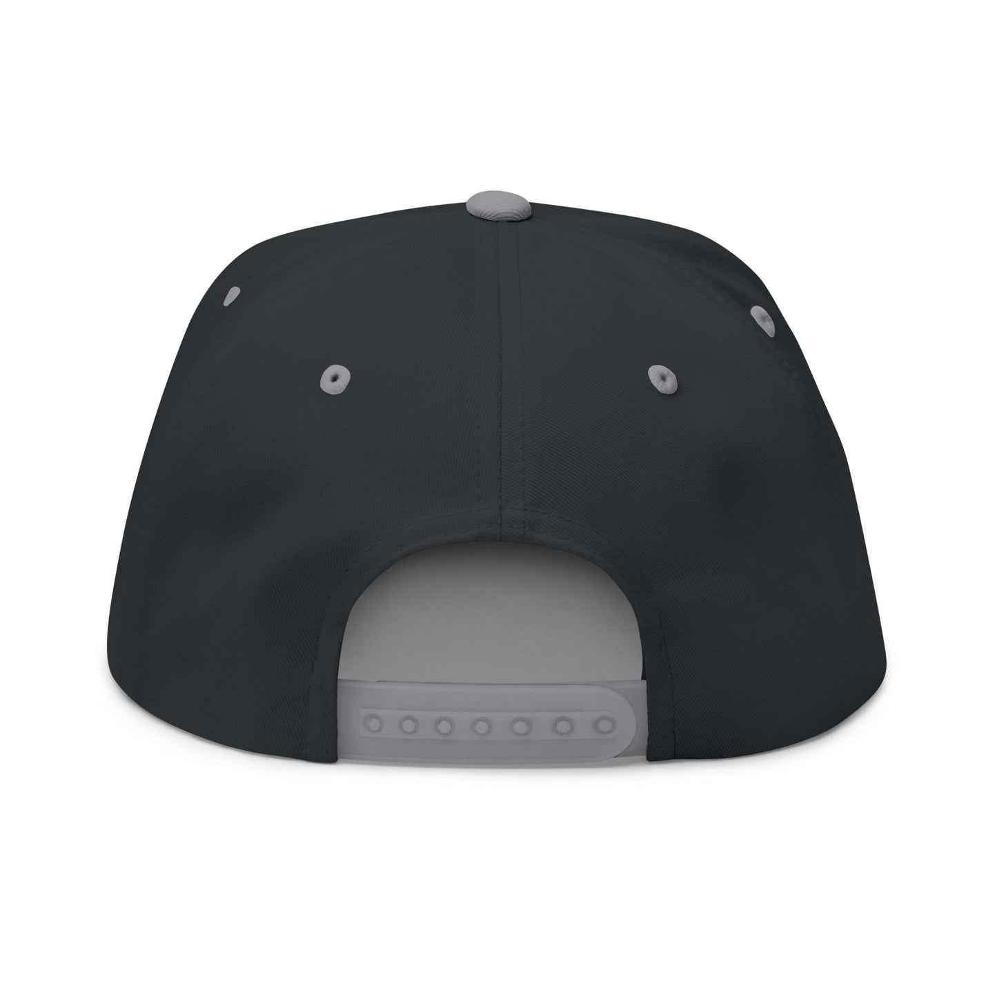 Flat Bill Snapback Cap - Offset Black Rock and Salvation