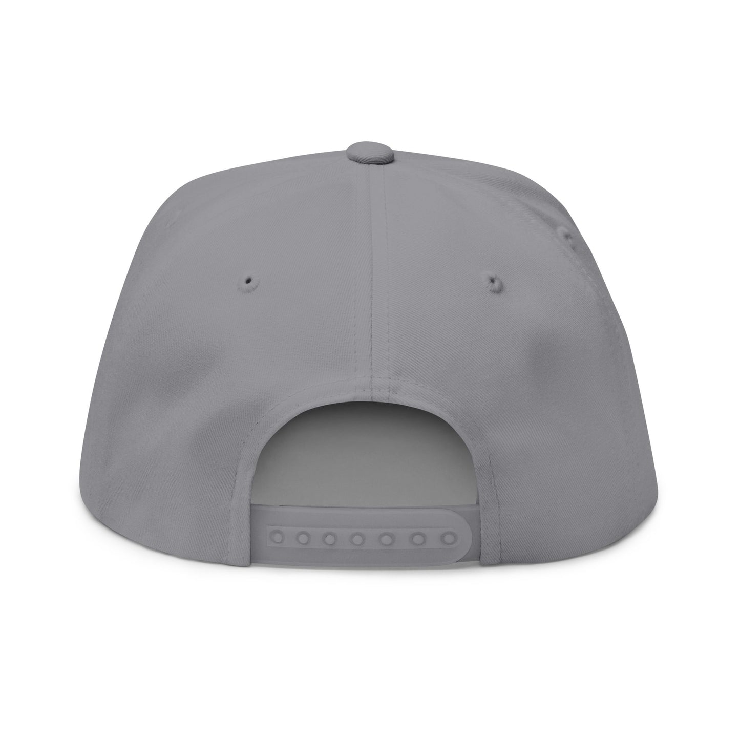 Flat Bill Snapback Cap - Offset Black Rock and Salvation