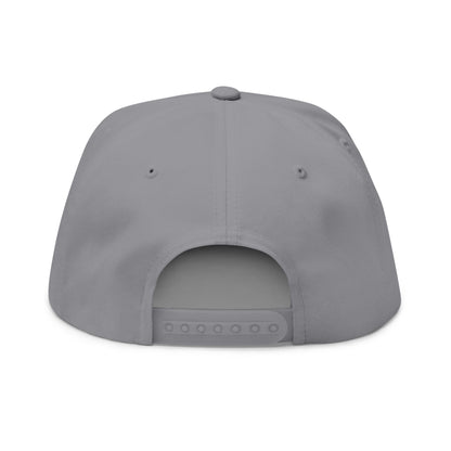 Flat Bill Snapback Cap - Offset Black Rock and Salvation