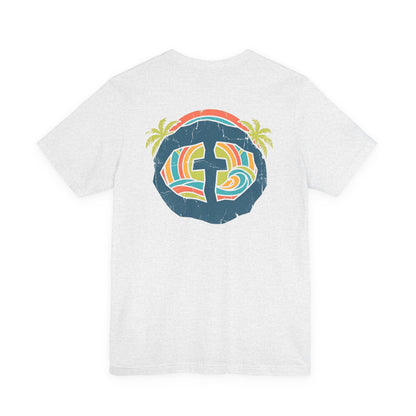 Summer Vibe Waves Men's Cotton Lightweight Tee - Grey