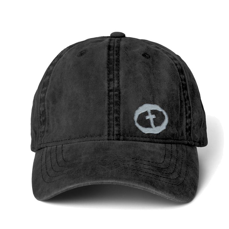 Front view of the black / leopard Women's Ponytail Cap Small Graphic - Black.