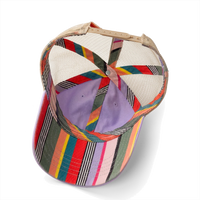Interior view of the lavender / stripes Women's Ponytail Cap Small Graphic - Lavender.