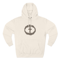 Front view of the sandshell Women's Medium Weight Hoodie - Front Graphic.