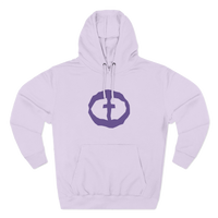Front view of the lilac Women's Medium Weight Hoodie - Front Graphic.