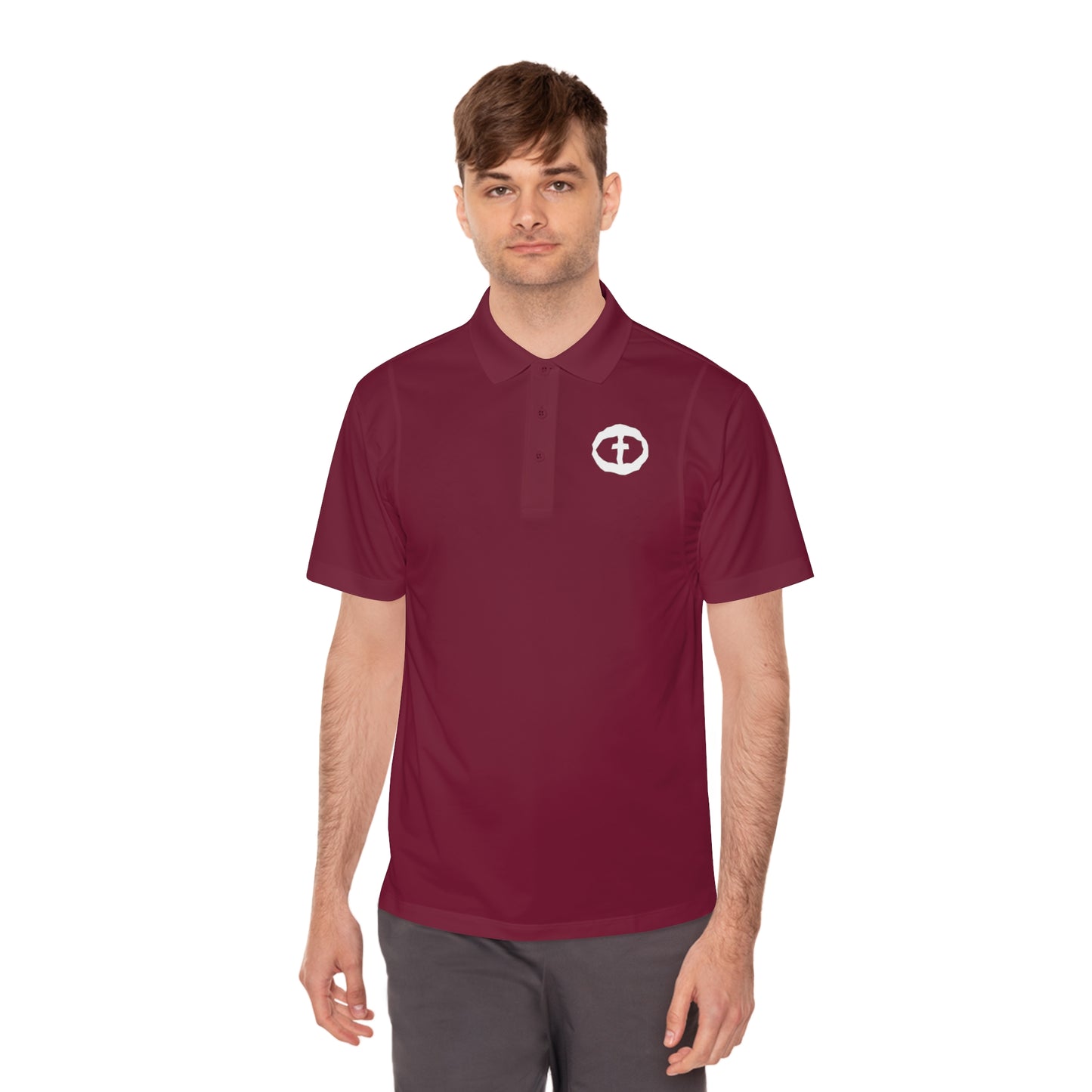 Lightweight Polo with White Rock and Salvation Print
