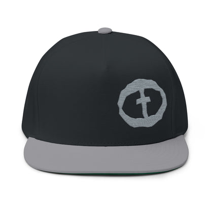 Flat Bill Snapback Cap - Offset Gray Rock and Salvation