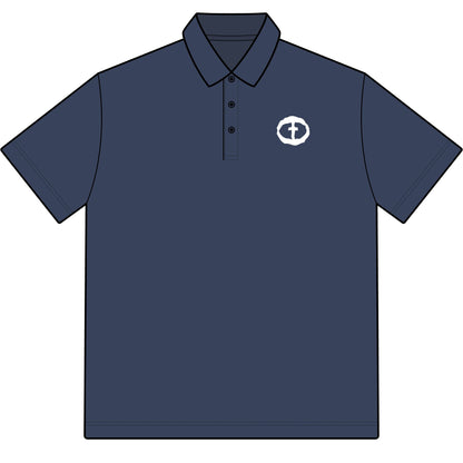 Sport-Tek Polo with Rock and Salvation on Chest and Sleeve