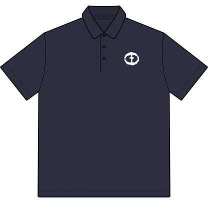 Sport-Tek Polo with Rock and Salvation on Chest and Sleeve
