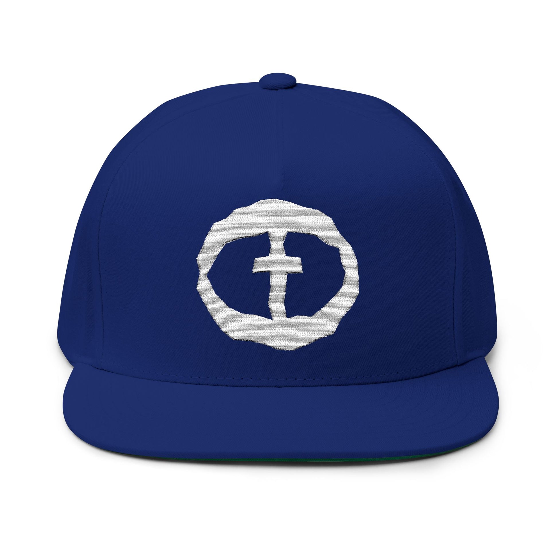 Flat Bill Snapback Cap - Navy | Rock and Salvation