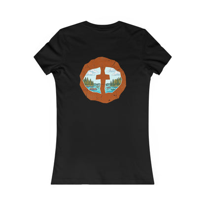 Lake Time Women's Cotton Lightweight Tee - Black
