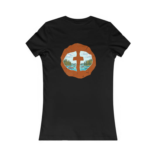 Lake Time Women's Cotton Lightweight Tee - Black