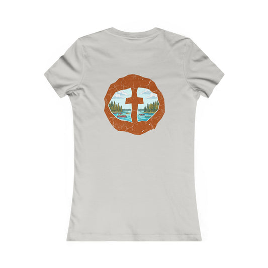 Lake Time Women's Cotton Lightweight Tee - Silver
