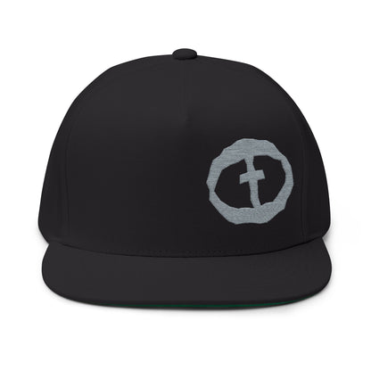 Flat Bill Snapback Cap - Offset Gray Rock and Salvation