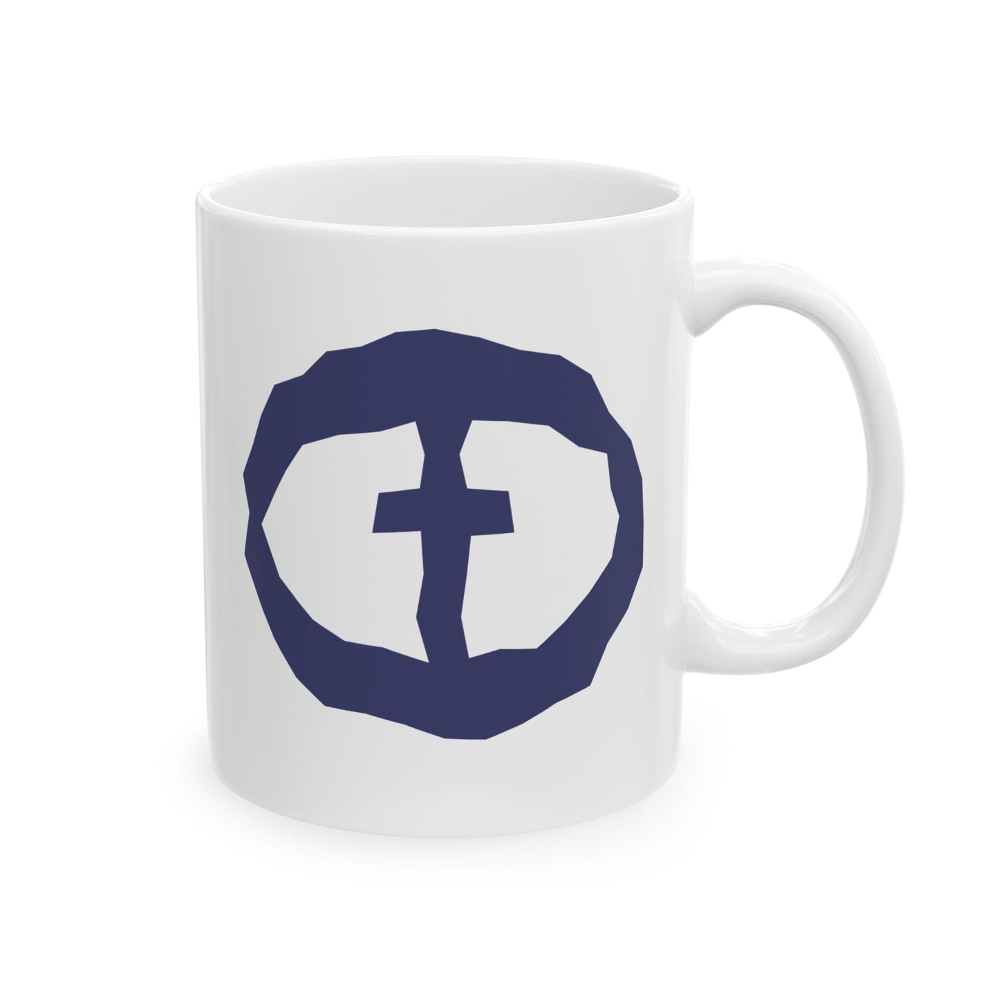 White Rock and Salvation 11oz Mug with Blue Graphic