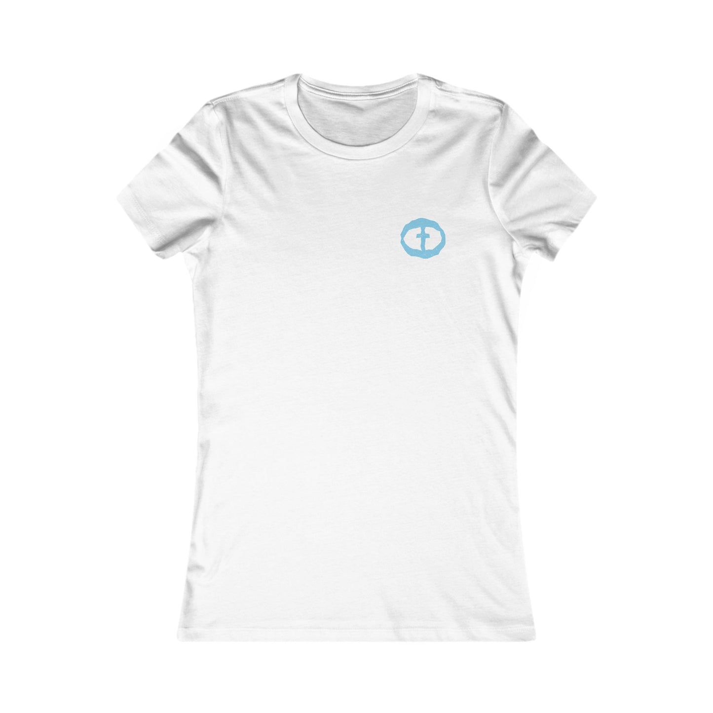 Waves and Palm Trees Women's Cotton Lightweight Tee - White