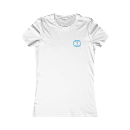 Waves and Palm Trees Women's Cotton Lightweight Tee - White