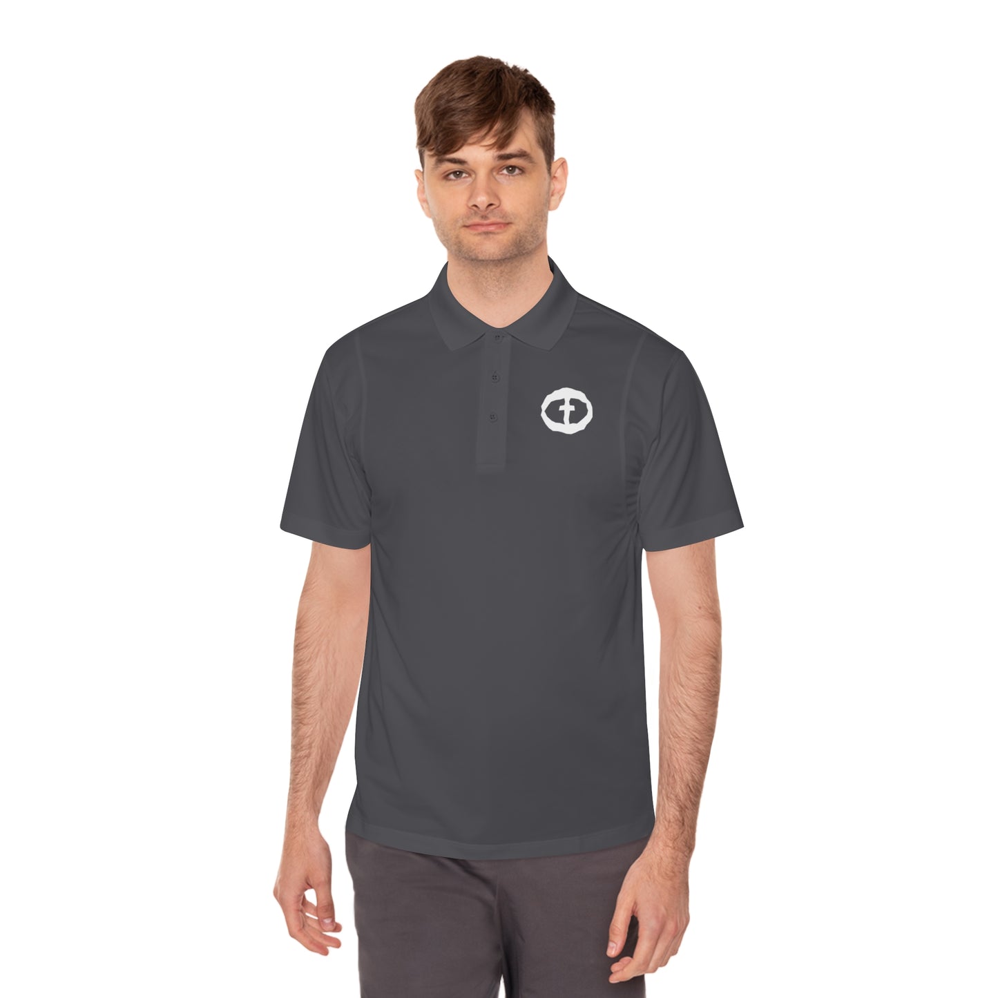 Lightweight Polo with White Rock and Salvation Print