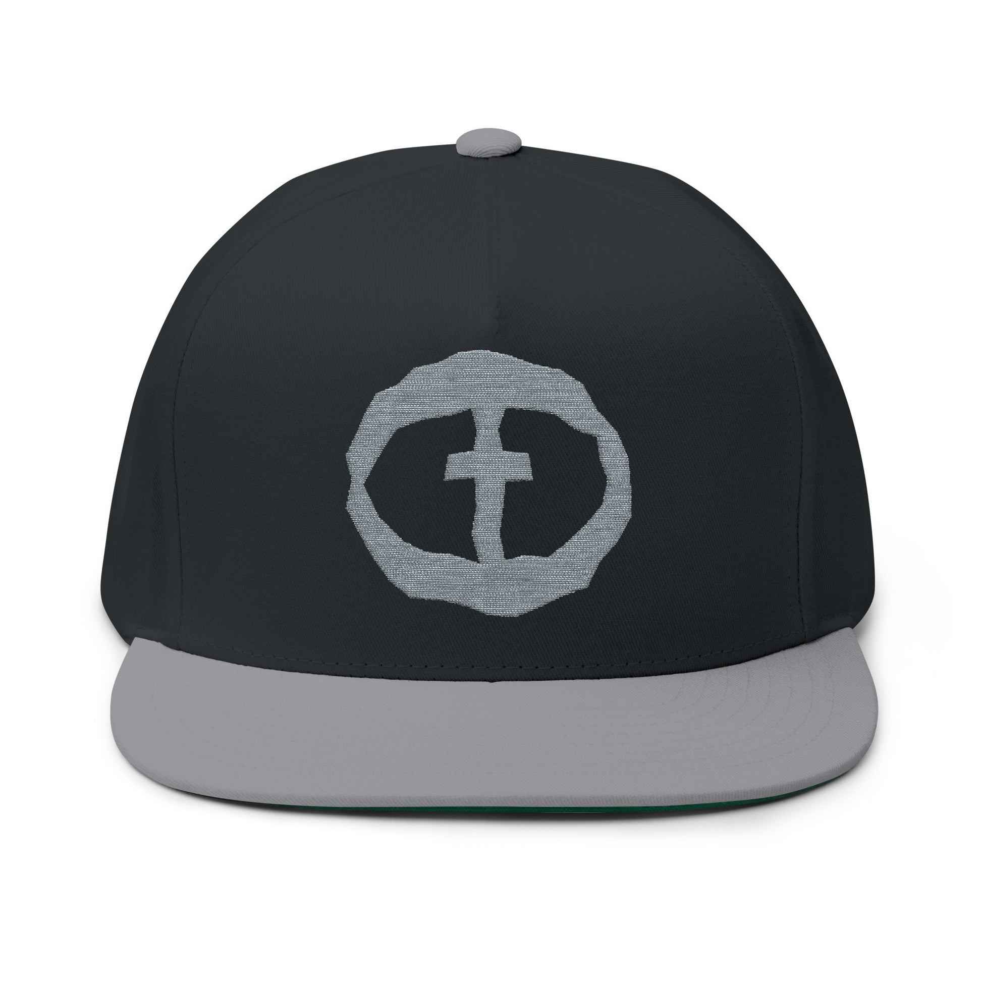 Flat Bill Snapback Cap - Black & Grey | Rock and Salvation