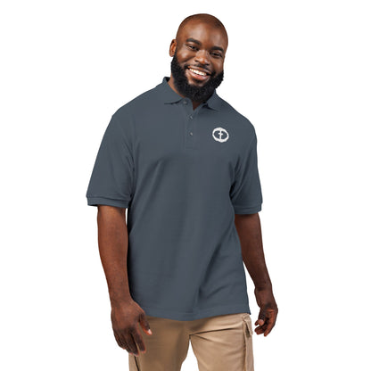 Port Authority White Embroidered Rock and Salvation Polo Shirt