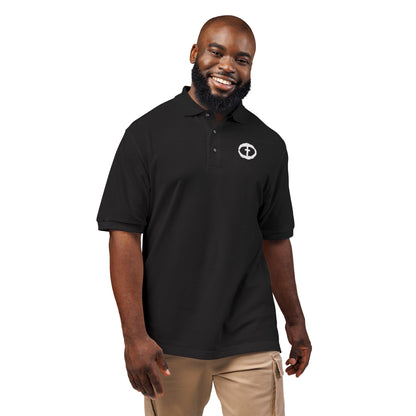 Port Authority White Embroidered Rock and Salvation Polo Shirt