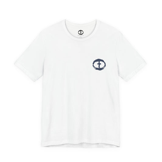 Patriotic Eagle and Flag Men's Cotton Lightweight Tee - White