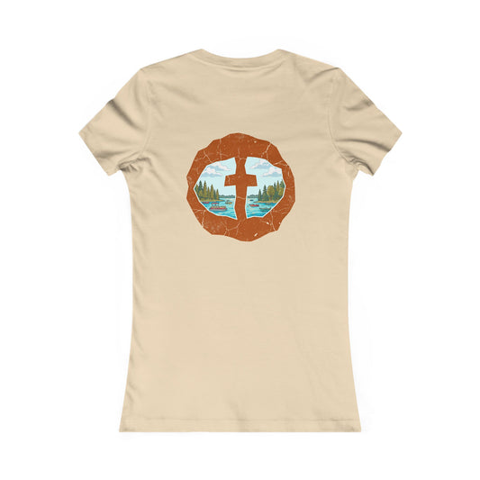 Lake Time Women's Cotton Lightweight Tee - Cream