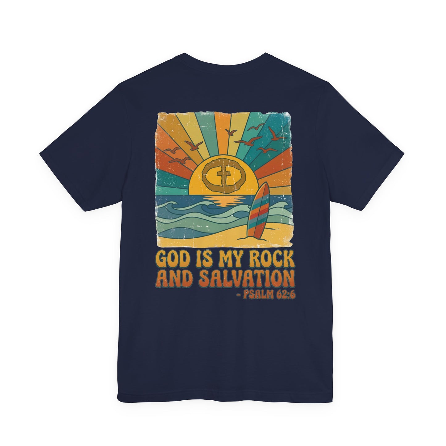 Retro Sun and Surf Men's Cotton Lightweight Tee - Navy