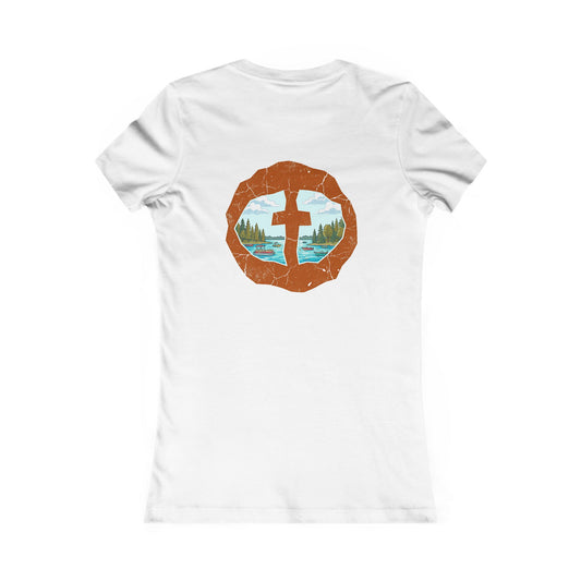 Lake Time Women's Cotton Lightweight Tee - White